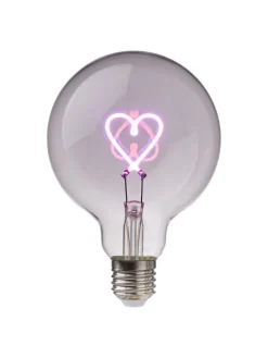 LED-Glühlampe BRIGHT LIGHT Herz in Pink