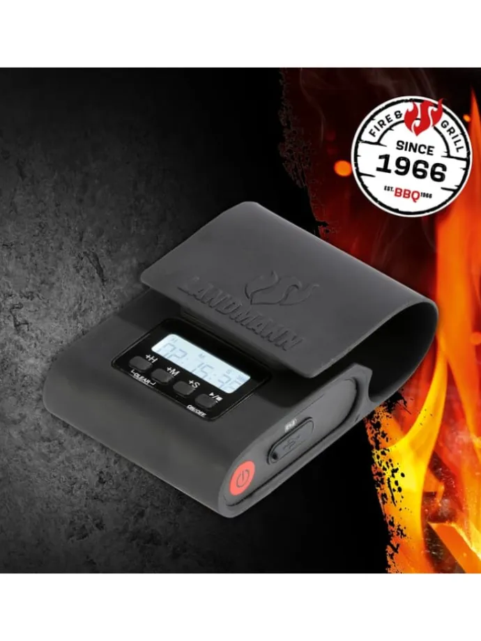 LED-Grilllampe mit Li-Ionen-Akku für Leuchtdauer von bis zu 5 Std.