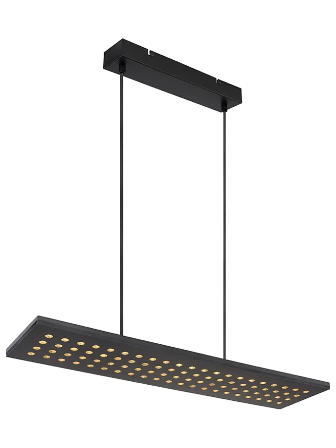 LED-Hängeleuchte in Schwarz - (B)80 x (H)120 x (T)20 cm