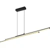 LED-Hängeleuchte "Kirina" in Schwarz - (B)110 x (H)120 x (T)6 cm