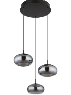 LED-Hängeleuchte "Quintara" in Schwarz - Ø 49 cm