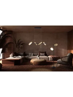 LED-Hängeleuchte "Tessa" in Hellbraun/ Schwarz - EEK F (A bis G)