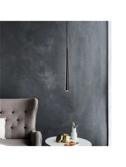 LED-Hängeleuchte "Ugur" in Schwarz - Ø 5 cm