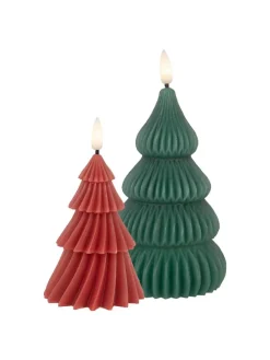 LED-Kerze in Grün - (H)17 cm