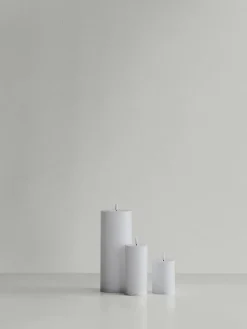 LED-Kerze ''Noca'' in Hellgrau - (H)15 cm