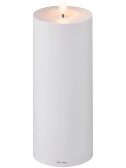 LED-Kerze ''Noca'' in Hellgrau - (H)27 cm