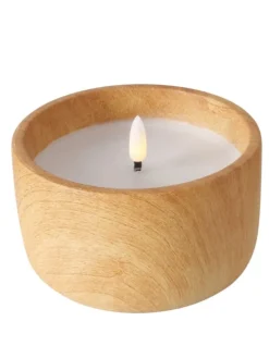 LED-Kerze "Yuna" in Beige - (H)8 x Ø 12 cm