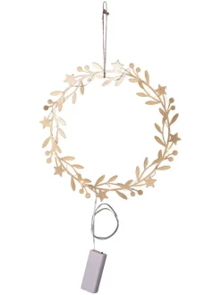 LED-Kranz "Holiday" in Gold - Ø 28 cm