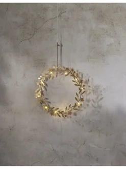 LED-Kranz "Holiday" in Gold - Ø 28 cm