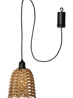 LED-Lampenschirm "Twine" in Hellbraun - (H)15 cm