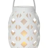 LED-Laterne "Flame Lantern" in Weiß - (H)23 cm