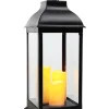 LED-Laterne in Schwarz - (B)24 x (H)70 x (T)24 cm