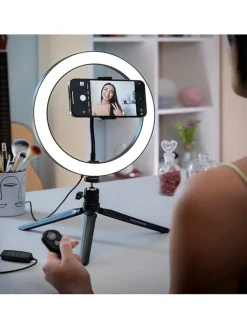 LED-Leuchte mit Stativ - (B)27 x (H)26 x (T)2,5 cm