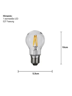 LED-Leuchtmittel ,Outdoor Lightning', E27, 2,4W, 270lm, PC Abdeckung,