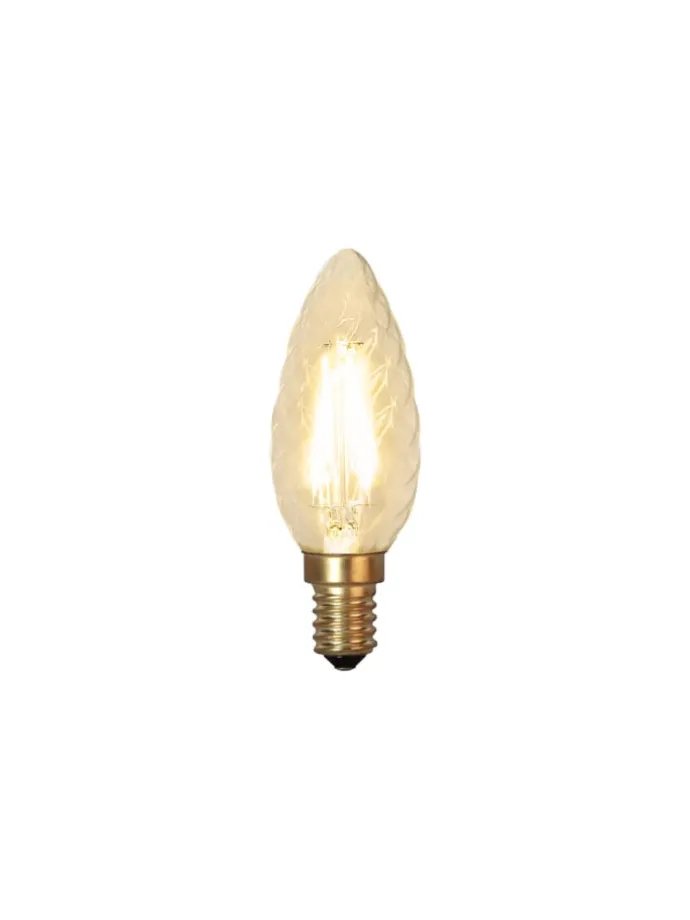 LED-Leuchtmittel ,Soft Glow', E14, Kerze, 1,5W, 120lm, twisted, warmwe