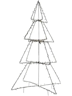 LED-Lichterbaum "Foldy" in Schwarz - (H)170 cm