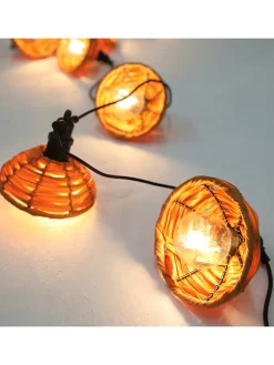 LED-Lichtergirlande "Cottage" in Orange - (L)570 cm