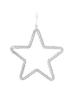 LED-Lichtervorhang ''Star'' in Warmweiß - (L)65 x (B)100 cm