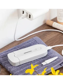 LED-Mini-Rasierer in Weiß