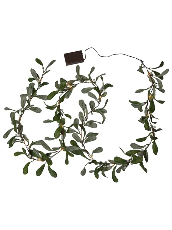 LED-Mistelgirlande "Mistel" in Grün - (L)200 cm