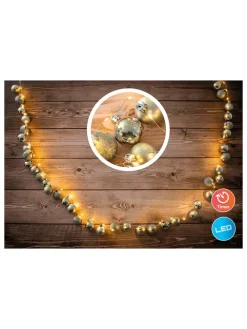 LED-Outdoor-Lichterkette in Gold - (L)250 cm