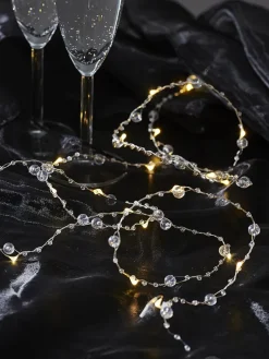 LED-Perlen-Lichterkette "Dew Drops" in Warmweiß - (L)190 cm