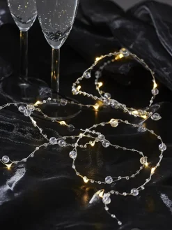 LED-Perlen-Lichterkette "Dew Drops" in Warmweiß - (L)190 cm