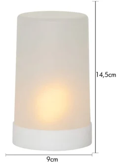LED-Plastikkerze "Flame Candle" in Weiß