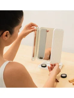 LED-Schminkspiegel in Weiß