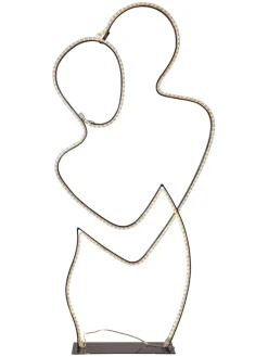 LED-Silhouette "Grafico" in Schwarz - (B)40 x (H)87 cm