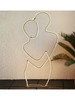 LED-Silhouette "Grafico" in Schwarz - (B)40 x (H)87 cm