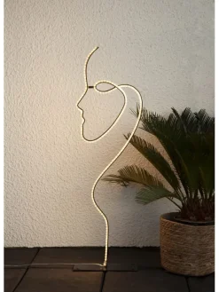 LED-Silhouette "Grafico" in Schwarz - (B)28 x (H)88 cm