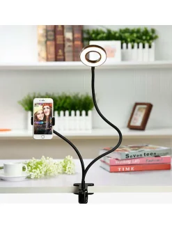 LED-Smartphone-Halterung in Schwarz