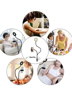 LED-Smartphone-Halterung in Schwarz