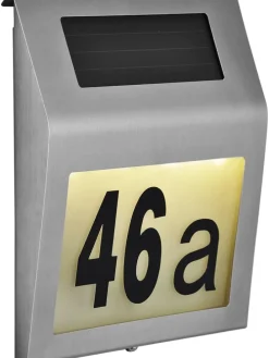 LED-Solar-Außenleuchte in Silber - (B)18 x (H)20 cm