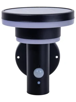 LED-Solar-Außenwandleuchte "Nora" in Schwarz - (B)17,5 x (H)18 x (T)16 cm