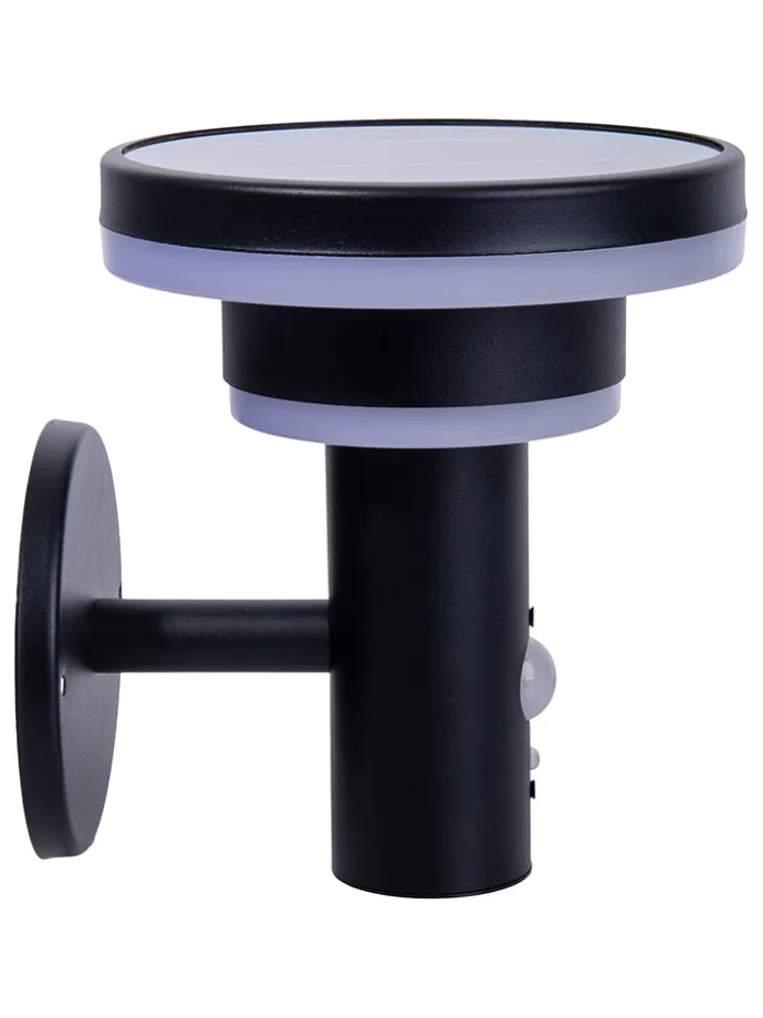 LED-Solar-Außenwandleuchte "Nora" in Schwarz - (B)17,5 x (H)18 x (T)16 cm