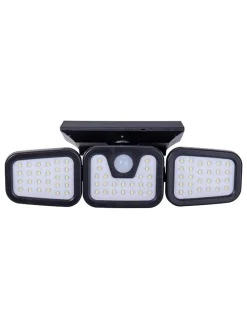 LED-Solar-Außenwandleuchte "Pacita" in Schwarz - (B)28 x (H)13,5 x (T)11 cm
