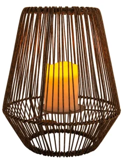 LED-Solar-Dekoleuchte in Braun