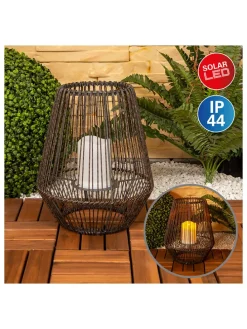 LED-Solar-Dekoleuchte in Braun
