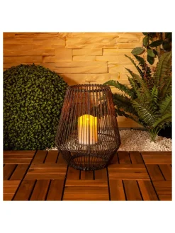 LED-Solar-Dekoleuchte in Braun