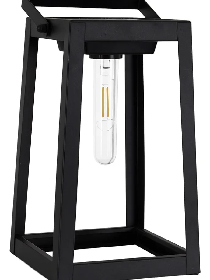 LED-Solar-Dekoleuchte in Schwarz - (B)15 x (H)31 x (T)15 cm