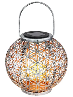 LED-Solar-Dekoleuchte in Silber - (H)29 x Ø 20 cm