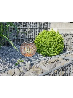 LED-Solar-Dekoleuchte in Silber - (H)29 x Ø 20 cm