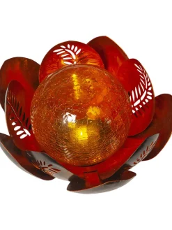 LED-Solar-Dekoration in Rot - (H)12 x Ø 24 cm