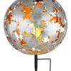 LED-Solar-Gartenstecker in Silber/ Gold - (H)37 x Ø 27 cm
