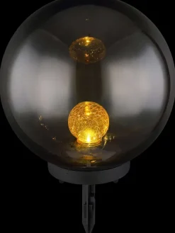 LED-Solar-Gartenstecker in Schwarz - (H)38,5 cm