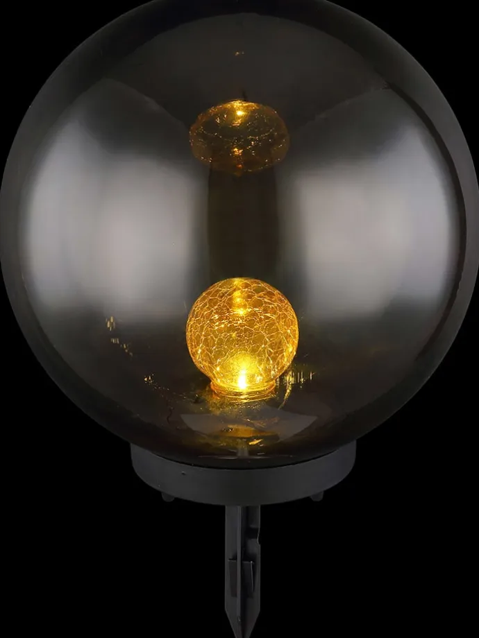 LED-Solar-Gartenstecker in Schwarz - (H)38,5 cm