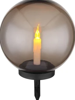 LED-Solar-Gartenstecker in Schwarz - (H)38,5 cm