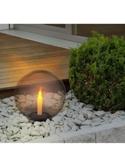 LED-Solar-Gartenstecker in Schwarz - (H)38,5 cm